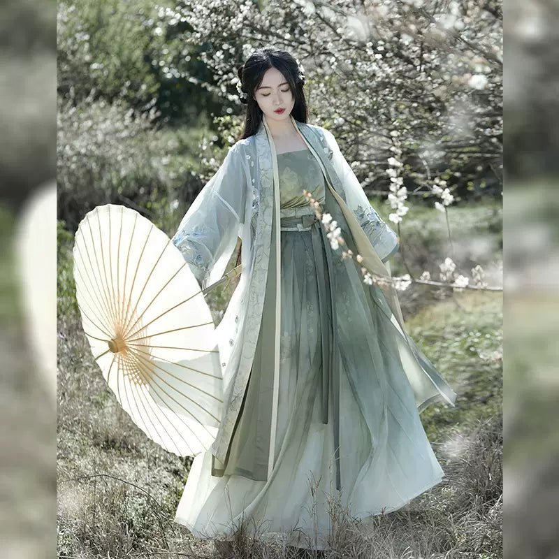 【Hanfu】Green Mountains and Clear Waters | Song Chest - length skirthan fu Chinese han fu hanfu male tang dynasty clothes chinese hanfu tang dynasty outfits traditiona hanfu dress chinese hanfu chinese style dress dress fashion cheongsam dress q