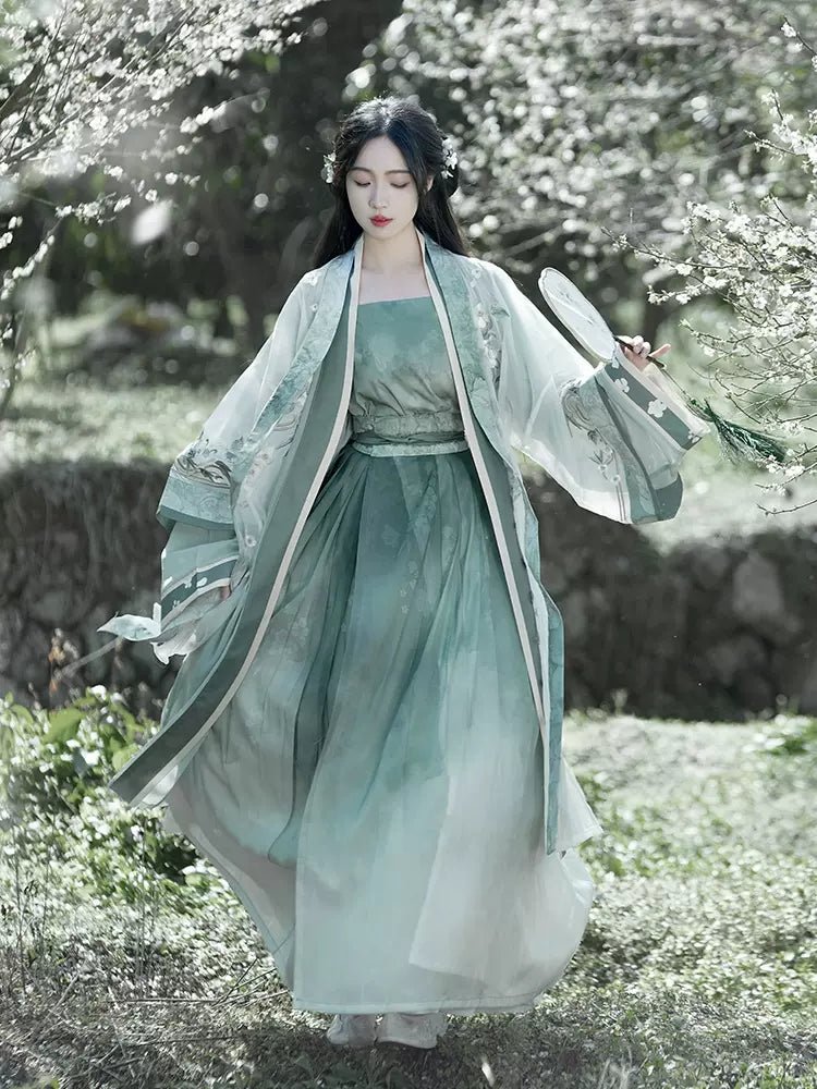 【Hanfu】Green Mountains and Clear Waters | Song Chest - length skirthan fu Chinese han fu hanfu male tang dynasty clothes chinese hanfu tang dynasty outfits traditiona hanfu dress chinese hanfu chinese style dress dress fashion cheongsam dress q