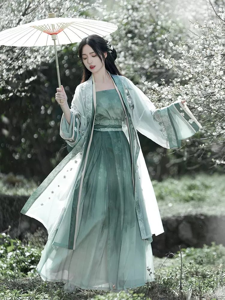 【Hanfu】Green Mountains and Clear Waters | Song Chest - length skirthan fu Chinese han fu hanfu male tang dynasty clothes chinese hanfu tang dynasty outfits traditiona hanfu dress chinese hanfu chinese style dress dress fashion cheongsam dress q