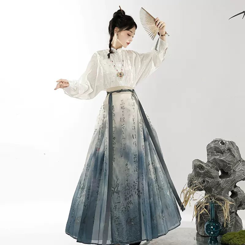 【Hanfu】Ink bamboo forest|Ming horse - facedd skirthan fu Chinese han fu hanfu male tang dynasty clothes chinese hanfu tang dynasty outfits traditiona hanfu dress chinese hanfu chinese style dress dress fashion cheongsam dress q