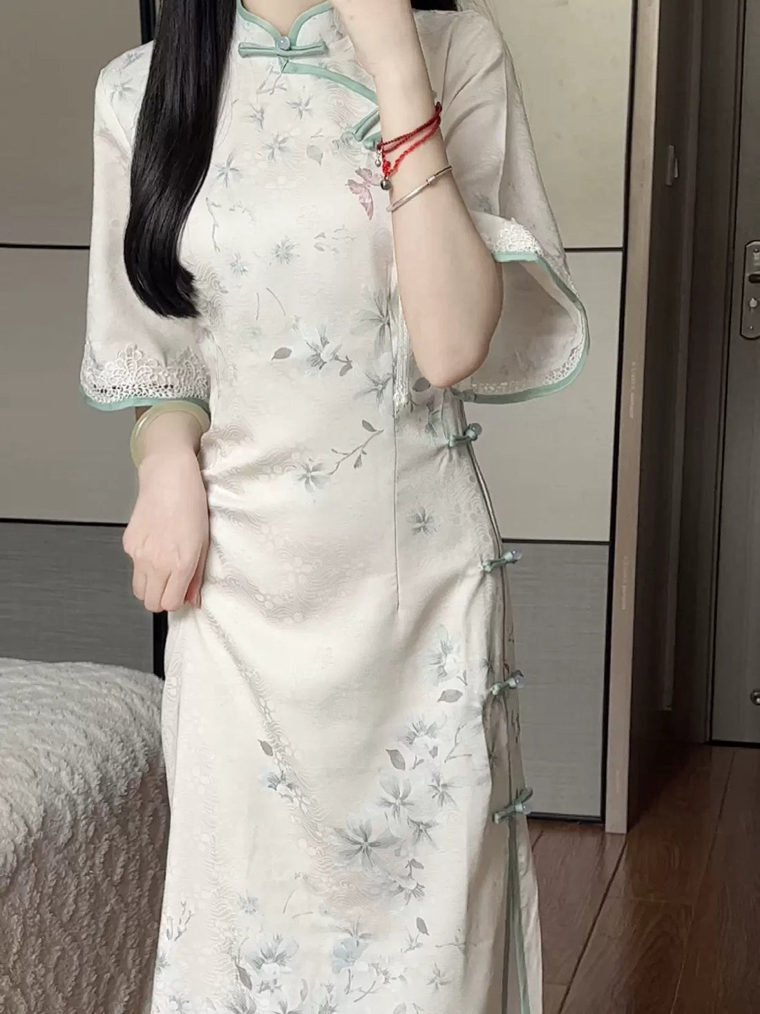 【Hanfu】Ivory Blossom Elegance | Cheongsam/Qipaohan fu Chinese han fu hanfu male tang dynasty clothes chinese hanfu tang dynasty outfits traditiona hanfu dress chinese hanfu chinese style dress dress fashion cheongsam dress q