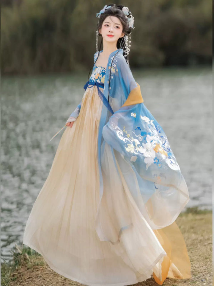 【Hanfu】Jade Dew and Clear Autumn|Tang Chest - Length skirthan fu Chinese han fu hanfu male tang dynasty clothes chinese hanfu tang dynasty outfits traditiona hanfu dress chinese hanfu chinese style dress dress fashion cheongsam dress q