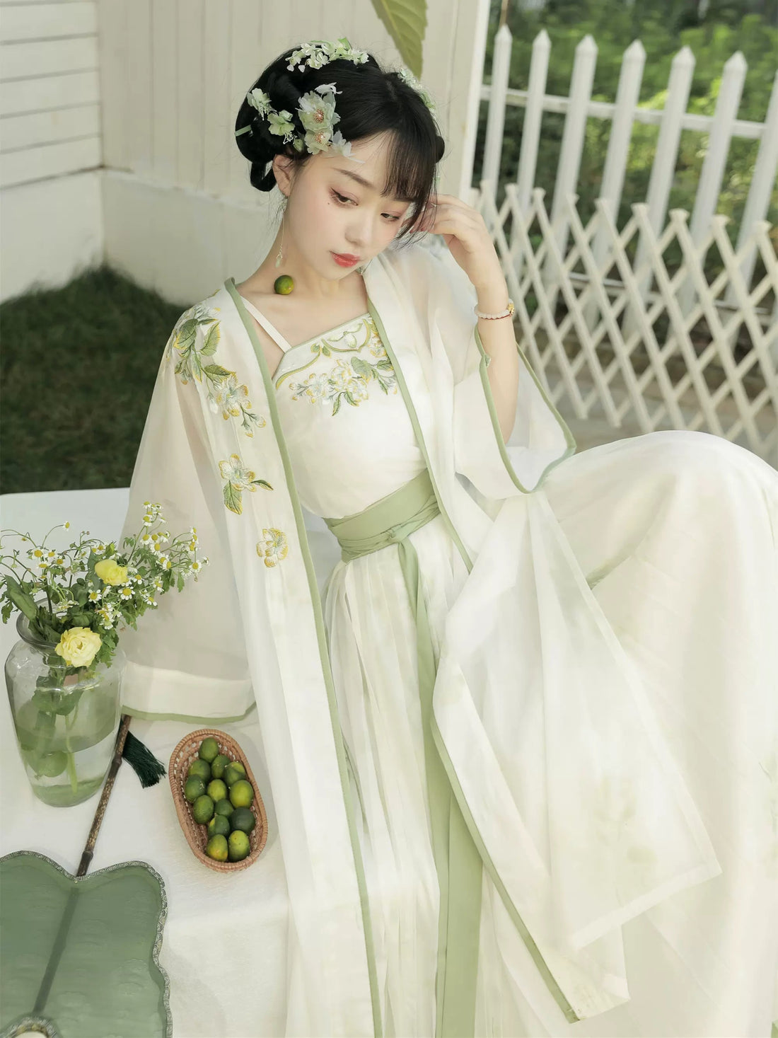 【Hanfu】Jasmine under banyan|Song embroidered pleated skirthan fu Chinese han fu hanfu male tang dynasty clothes chinese hanfu tang dynasty outfits traditiona hanfu dress chinese hanfu chinese style dress dress fashion cheongsam dress q