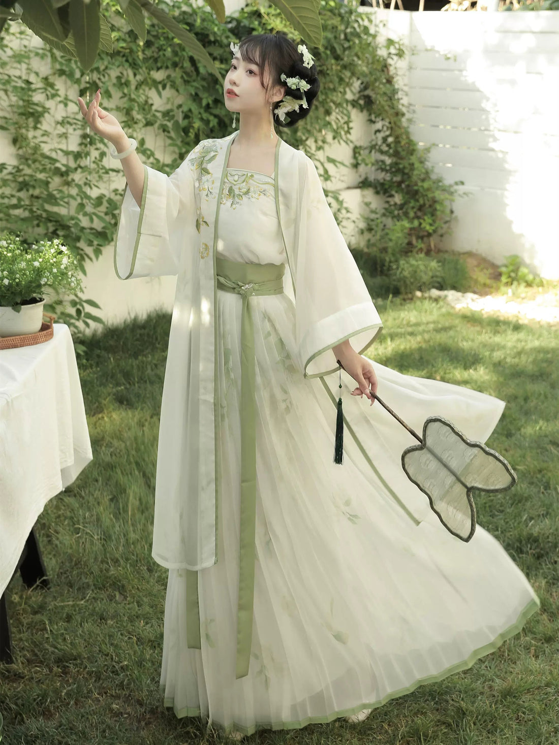 【Hanfu】Jasmine under banyan|Song embroidered pleated skirthan fu Chinese han fu hanfu male tang dynasty clothes chinese hanfu tang dynasty outfits traditiona hanfu dress chinese hanfu chinese style dress dress fashion cheongsam dress q