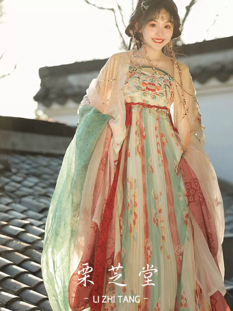 【Hanfu】Joy of Chang'an|Tang Chest - Length skirthan fu Chinese han fu hanfu male tang dynasty clothes chinese hanfu tang dynasty outfits traditiona hanfu dress chinese hanfu chinese style dress dress fashion cheongsam dress q