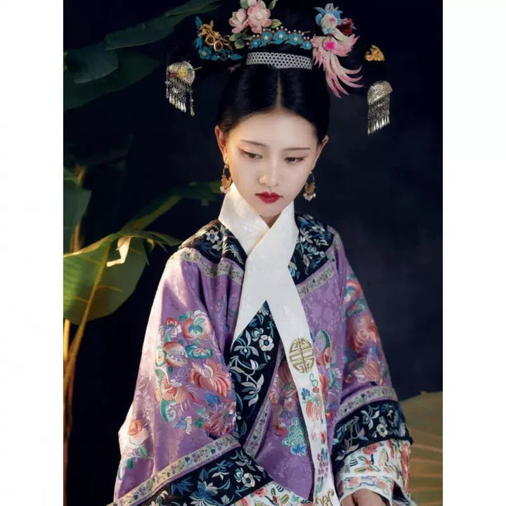 【Hanfu】Lavender Phoenix Majesty | Qing Style Hanfuhan fu Chinese han fu hanfu male tang dynasty clothes chinese hanfu tang dynasty outfits traditiona hanfu dress chinese hanfu chinese style dress dress fashion cheongsam dress q