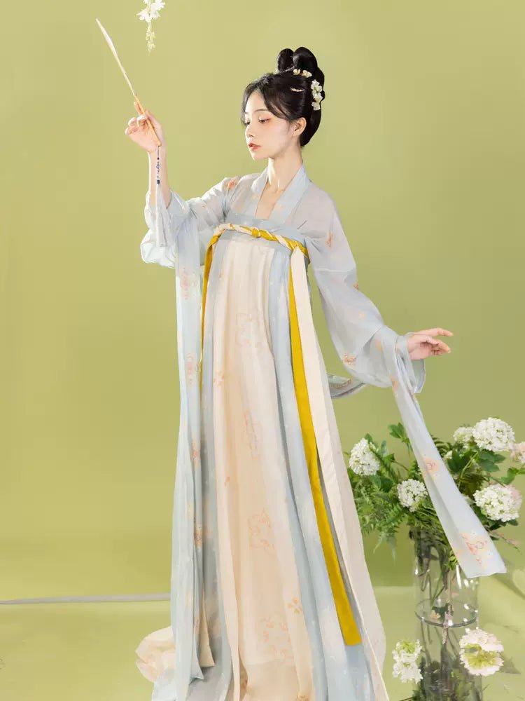 【Hanfu】Life Is Circling Up|Tang Chest - Length skirthan fu Chinese han fu hanfu male tang dynasty clothes chinese hanfu tang dynasty outfits traditiona hanfu dress chinese hanfu chinese style dress dress fashion cheongsam dress q