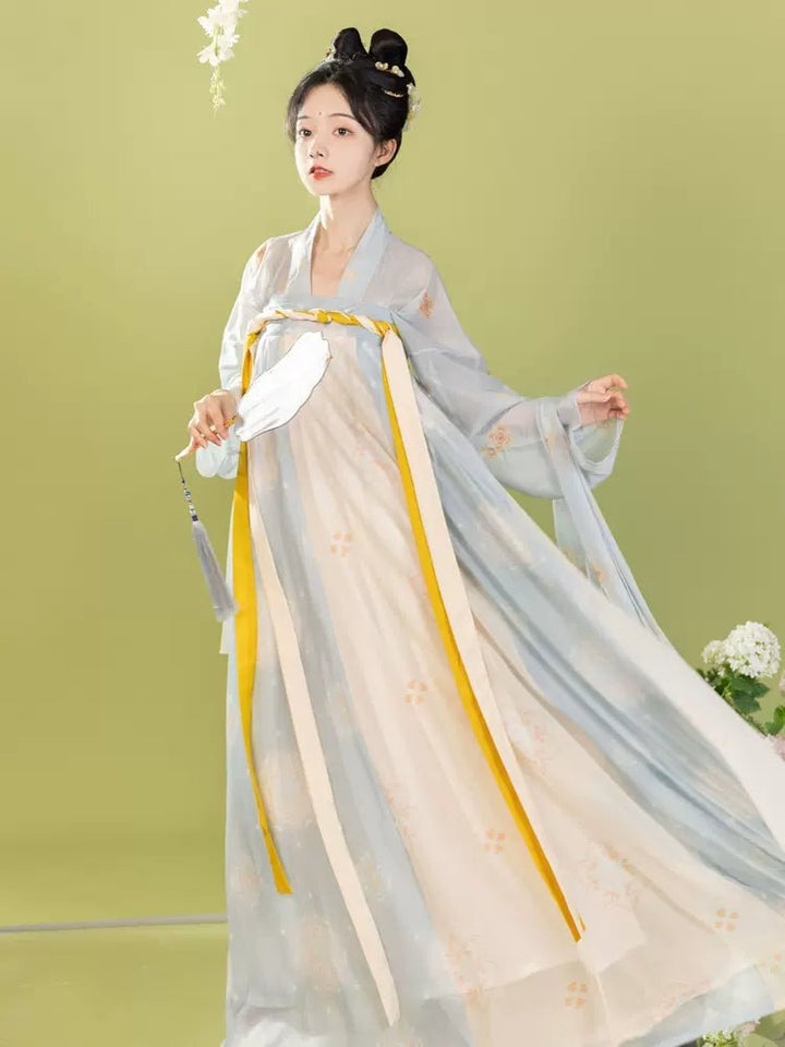 【Hanfu】Life Is Circling Up|Tang Chest - Length skirthan fu Chinese han fu hanfu male tang dynasty clothes chinese hanfu tang dynasty outfits traditiona hanfu dress chinese hanfu chinese style dress dress fashion cheongsam dress q