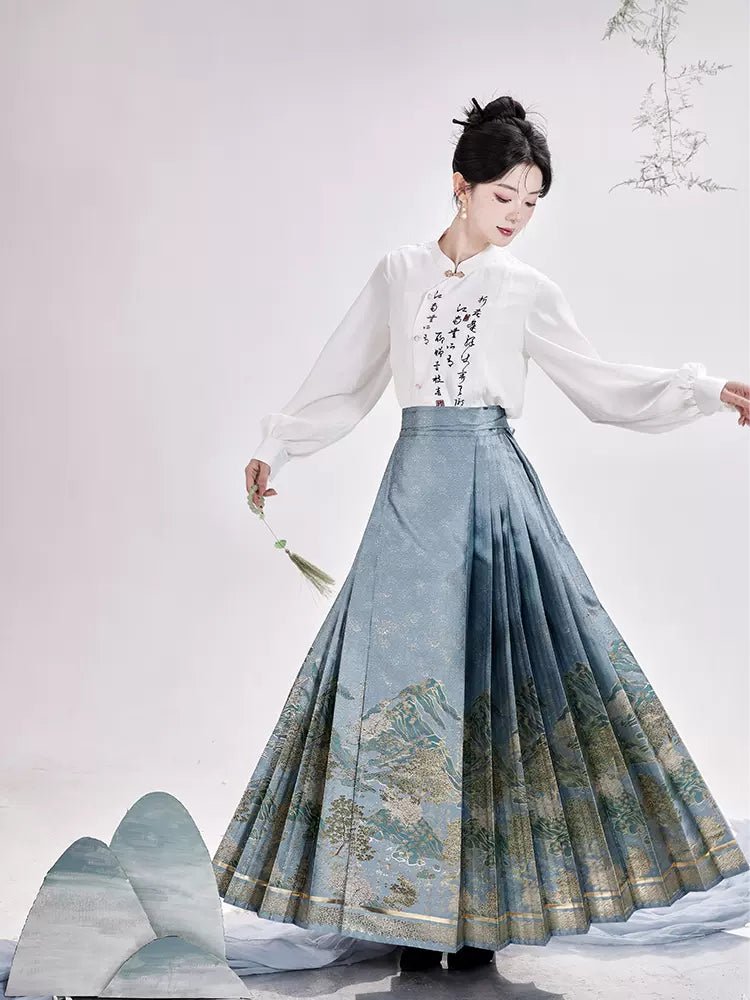 【Hanfu】Listening to the Mountain Spring | Mamian skirthan fu Chinese han fu hanfu male tang dynasty clothes chinese hanfu tang dynasty outfits traditiona hanfu dress chinese hanfu chinese style dress dress fashion cheongsam dress q