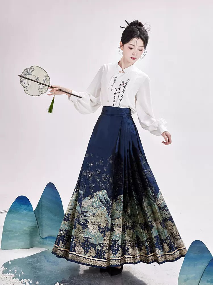 【Hanfu】Listening to the Mountain Spring | Mamian skirthan fu Chinese han fu hanfu male tang dynasty clothes chinese hanfu tang dynasty outfits traditiona hanfu dress chinese hanfu chinese style dress dress fashion cheongsam dress q