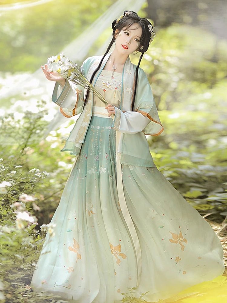 【Hanfu】Meadow Whisper Elegance | Song Chest - length skirthan fu Chinese han fu hanfu male tang dynasty clothes chinese hanfu tang dynasty outfits traditiona hanfu dress chinese hanfu chinese style dress dress fashion cheongsam dress q