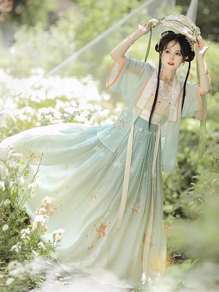 【Hanfu】Meadow Whisper Elegance | Song Chest - length skirthan fu Chinese han fu hanfu male tang dynasty clothes chinese hanfu tang dynasty outfits traditiona hanfu dress chinese hanfu chinese style dress dress fashion cheongsam dress q