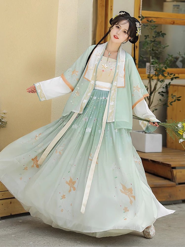 【Hanfu】Meadow Whisper Elegance | Song Chest - length skirthan fu Chinese han fu hanfu male tang dynasty clothes chinese hanfu tang dynasty outfits traditiona hanfu dress chinese hanfu chinese style dress dress fashion cheongsam dress q