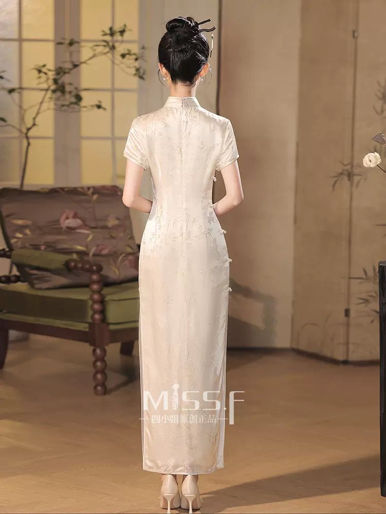 【Hanfu】Moonlit Bamboo Grace | Cheongsam/Qipaohan fu Chinese han fu hanfu male tang dynasty clothes chinese hanfu tang dynasty outfits traditiona hanfu dress chinese hanfu chinese style dress dress fashion cheongsam dress q