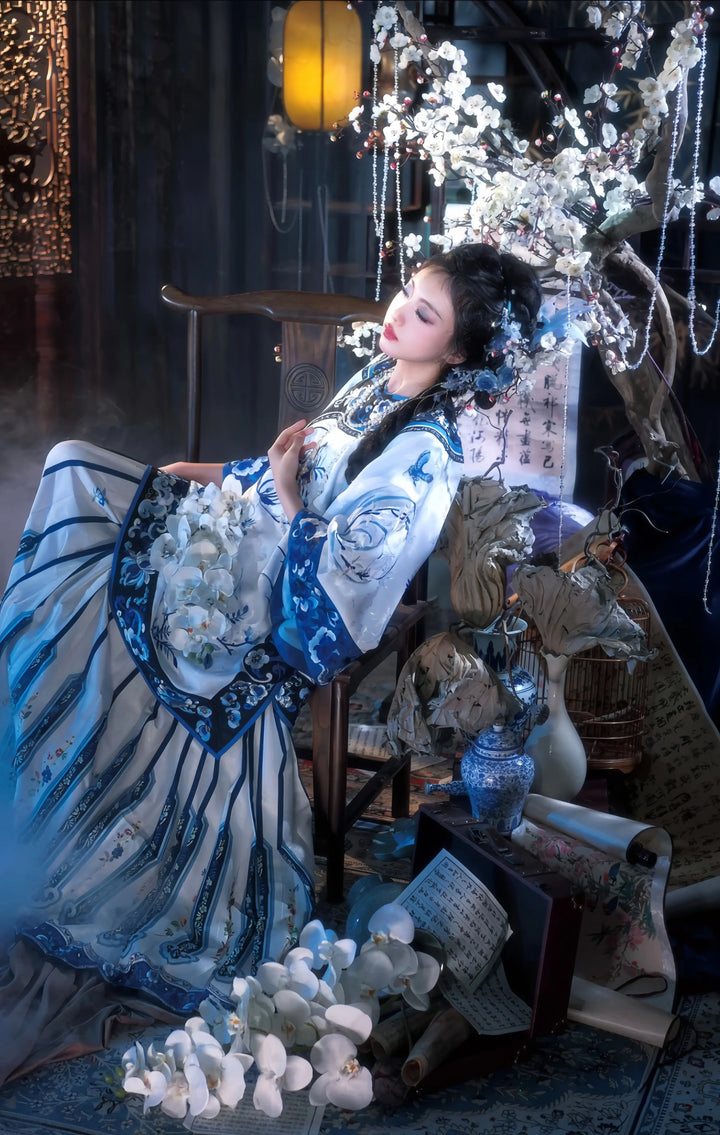 【Hanfu】Moonlit Orchid Whisper | Qing Style Hanfuhan fu Chinese han fu hanfu male tang dynasty clothes chinese hanfu tang dynasty outfits traditiona hanfu dress chinese hanfu chinese style dress dress fashion cheongsam dress q