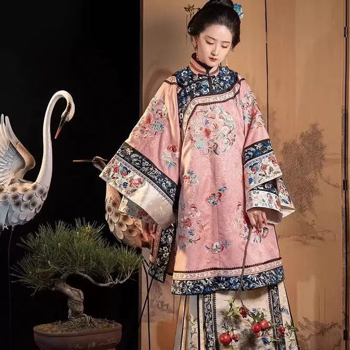 【Hanfu】Peach Blossom Radiance | Qing Style Hanfuhan fu Chinese han fu hanfu male tang dynasty clothes chinese hanfu tang dynasty outfits traditiona hanfu dress chinese hanfu chinese style dress dress fashion cheongsam dress q