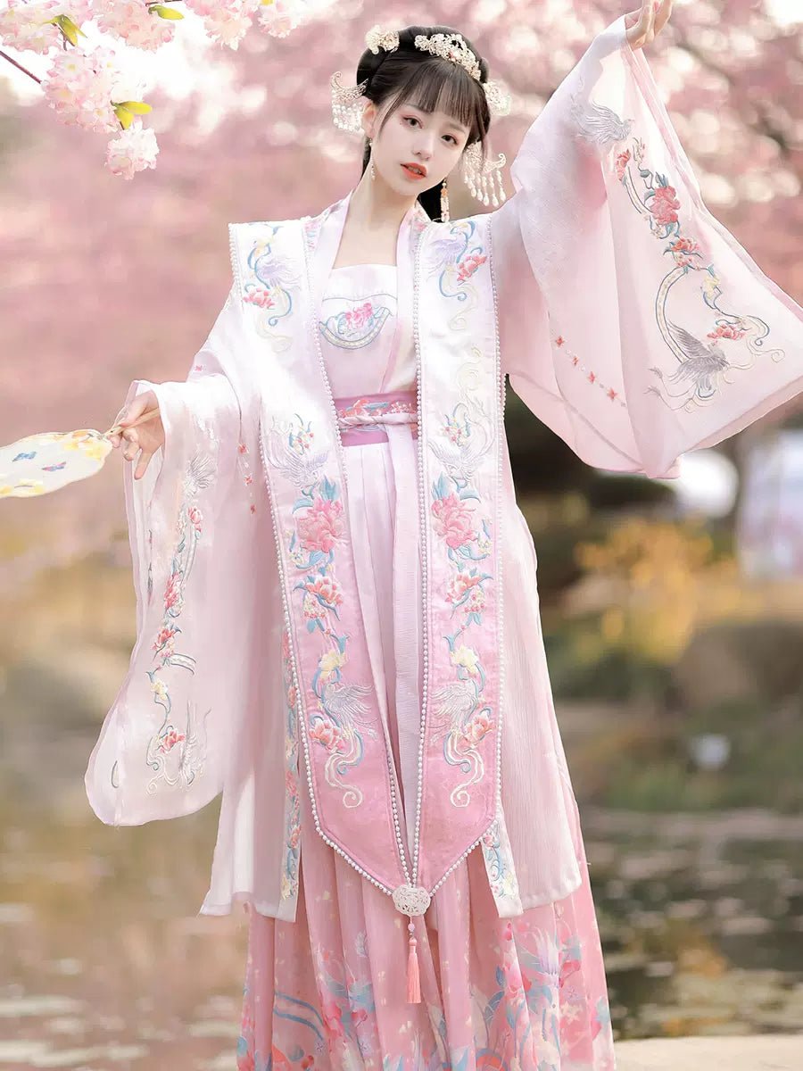 【Hanfu】Peach Blossom Smile |Ming Chest - length skirthan fu Chinese han fu hanfu male tang dynasty clothes chinese hanfu tang dynasty outfits traditiona hanfu dress chinese hanfu chinese style dress dress fashion cheongsam dress q