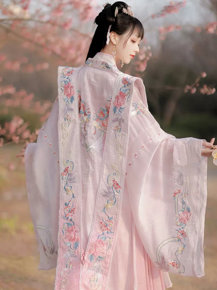 【Hanfu】Peach Blossom Smile |Ming Chest - length skirthan fu Chinese han fu hanfu male tang dynasty clothes chinese hanfu tang dynasty outfits traditiona hanfu dress chinese hanfu chinese style dress dress fashion cheongsam dress q