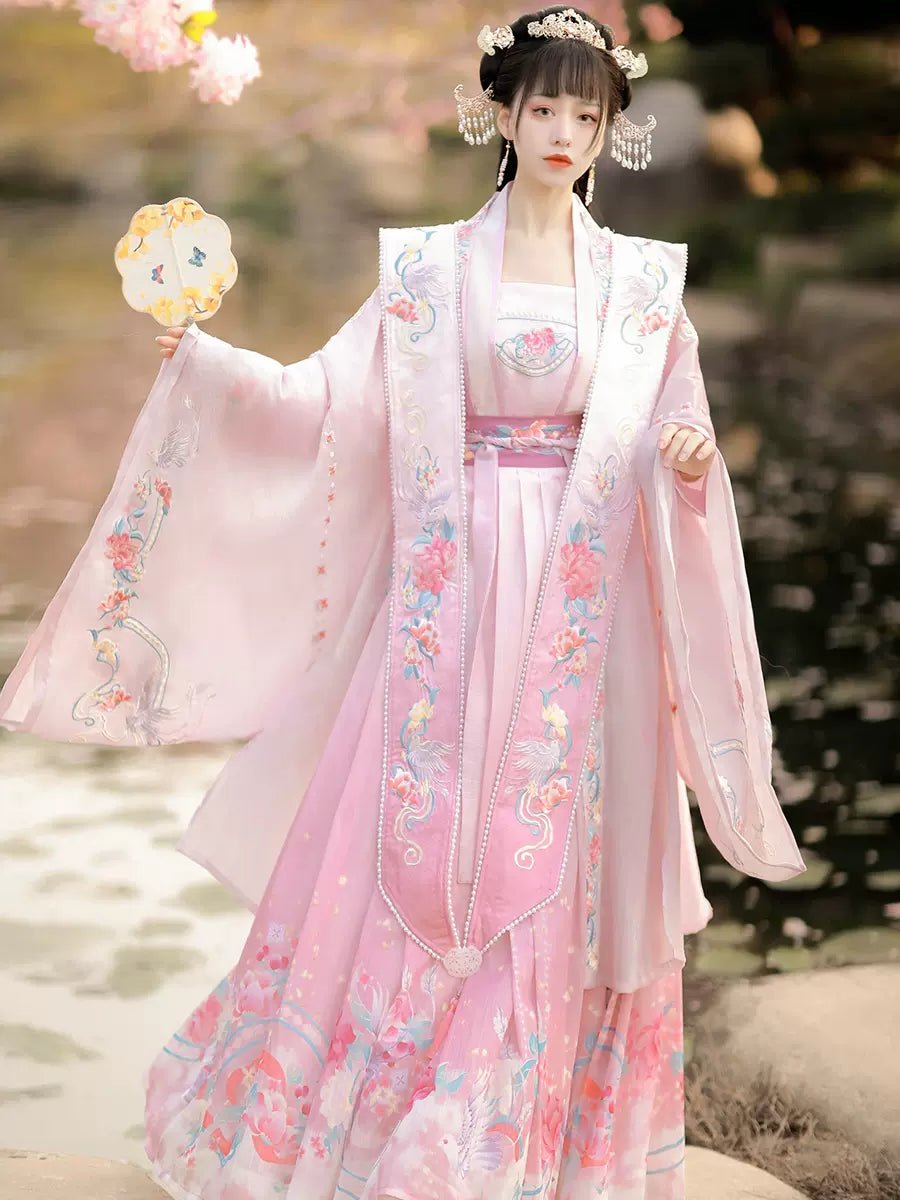 【Hanfu】Peach Blossom Smile |Ming Chest - length skirthan fu Chinese han fu hanfu male tang dynasty clothes chinese hanfu tang dynasty outfits traditiona hanfu dress chinese hanfu chinese style dress dress fashion cheongsam dress q