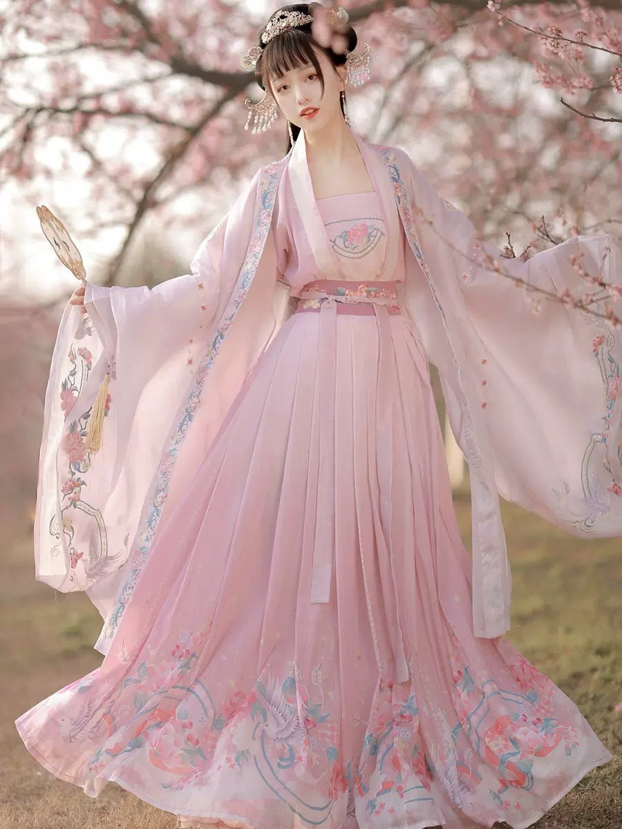 【Hanfu】Peach Blossom Smile |Ming Chest - length skirthan fu Chinese han fu hanfu male tang dynasty clothes chinese hanfu tang dynasty outfits traditiona hanfu dress chinese hanfu chinese style dress dress fashion cheongsam dress q