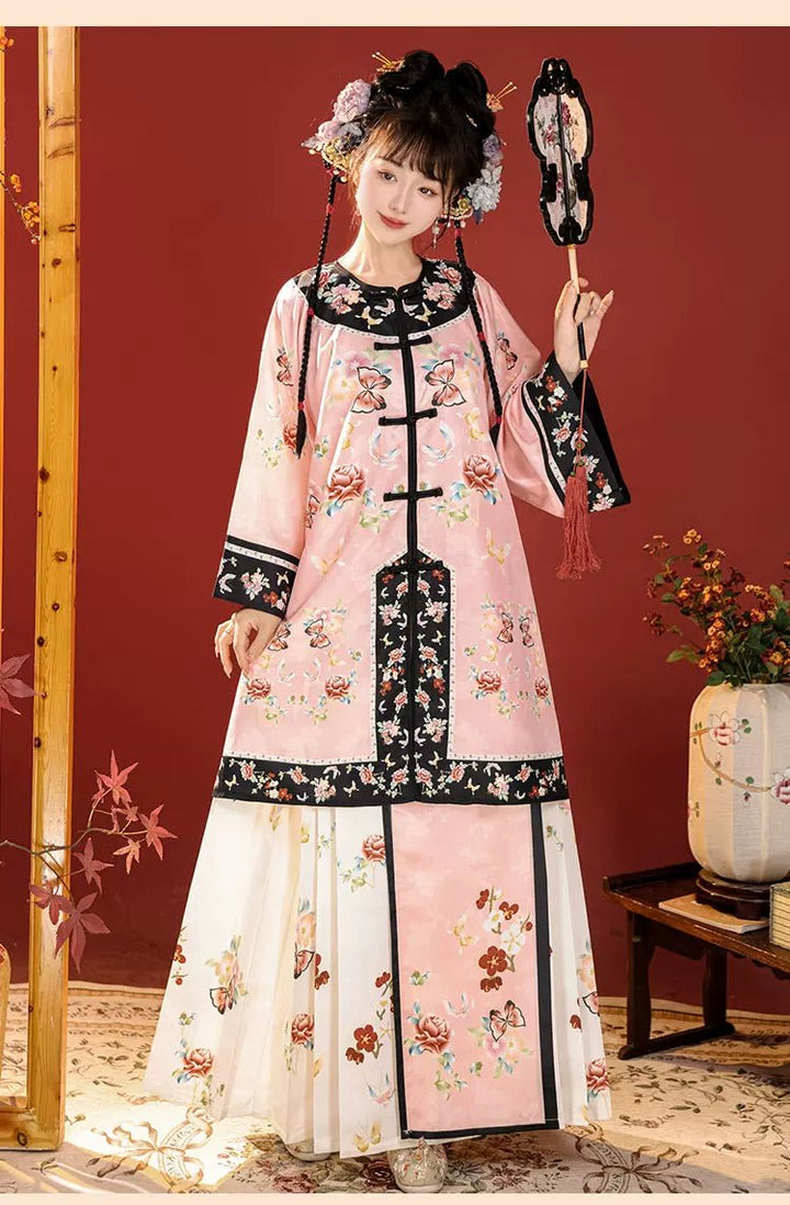 【Hanfu】Peony Blossom Grace | Qing Style Hanfuhan fu Chinese han fu hanfu male tang dynasty clothes chinese hanfu tang dynasty outfits traditiona hanfu dress chinese hanfu chinese style dress dress fashion cheongsam dress q