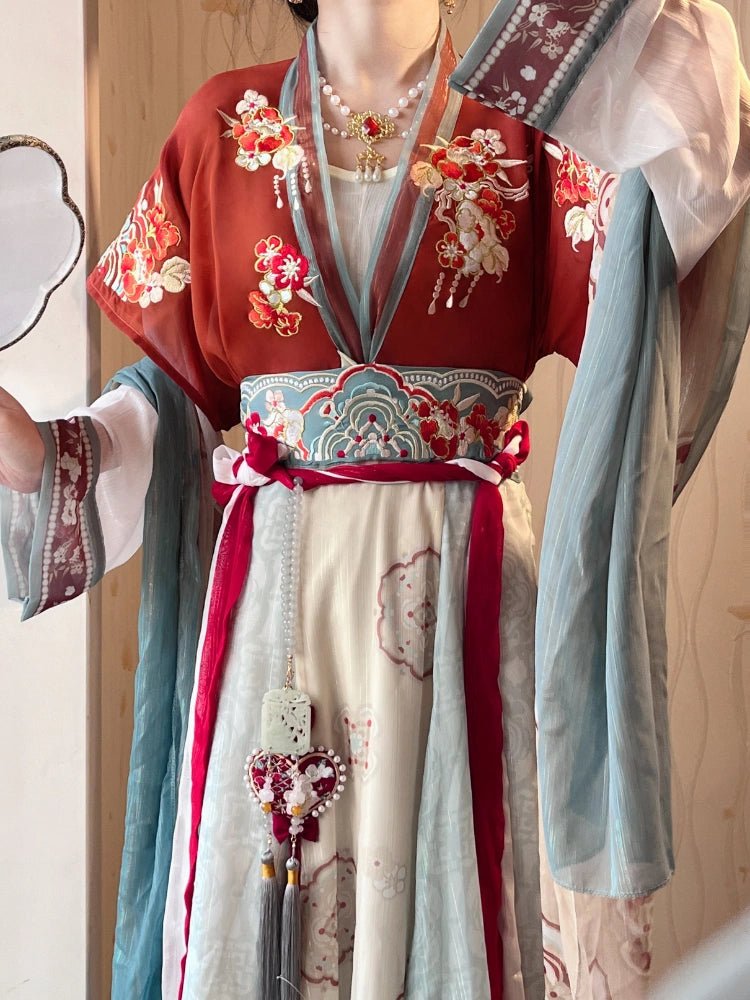 【Hanfu】Princess Changle|Tang Waist - Length skirthan fu Chinese han fu hanfu male tang dynasty clothes chinese hanfu tang dynasty outfits traditiona hanfu dress chinese hanfu chinese style dress dress fashion cheongsam dress q