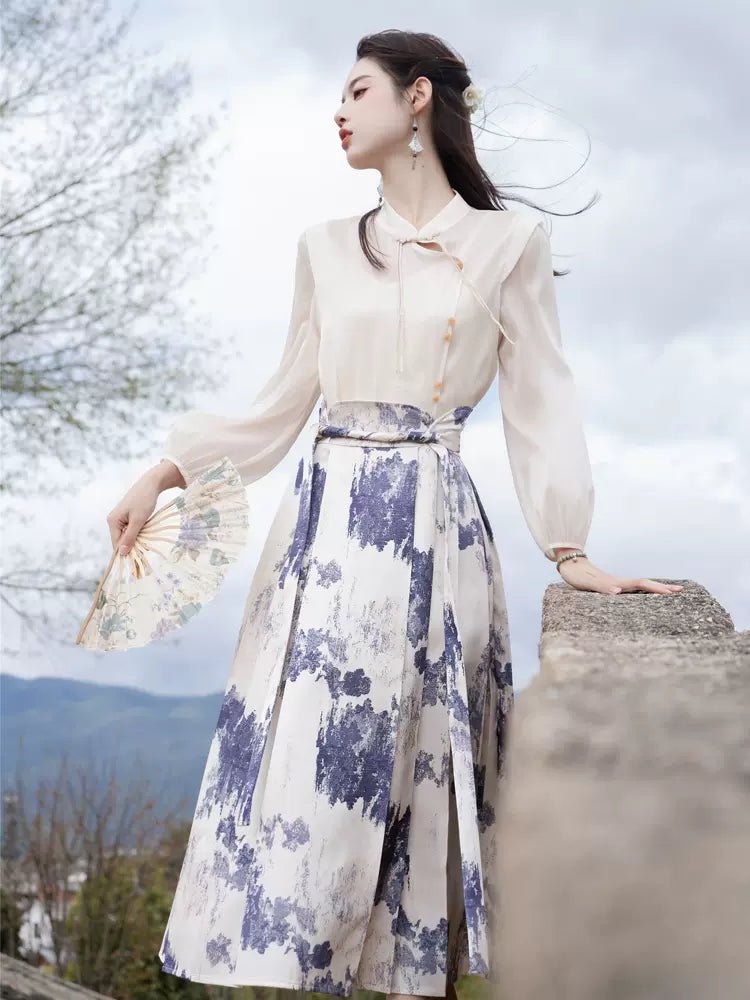 【Hanfu】Purple bell flower|Modern horse - faced skirthan fu Chinese han fu hanfu male tang dynasty clothes chinese hanfu tang dynasty outfits traditiona hanfu dress chinese hanfu chinese style dress dress fashion cheongsam dress q