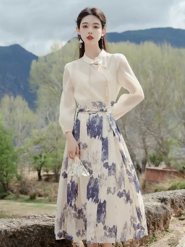 【Hanfu】Purple bell flower|Modern horse - faced skirthan fu Chinese han fu hanfu male tang dynasty clothes chinese hanfu tang dynasty outfits traditiona hanfu dress chinese hanfu chinese style dress dress fashion cheongsam dress q