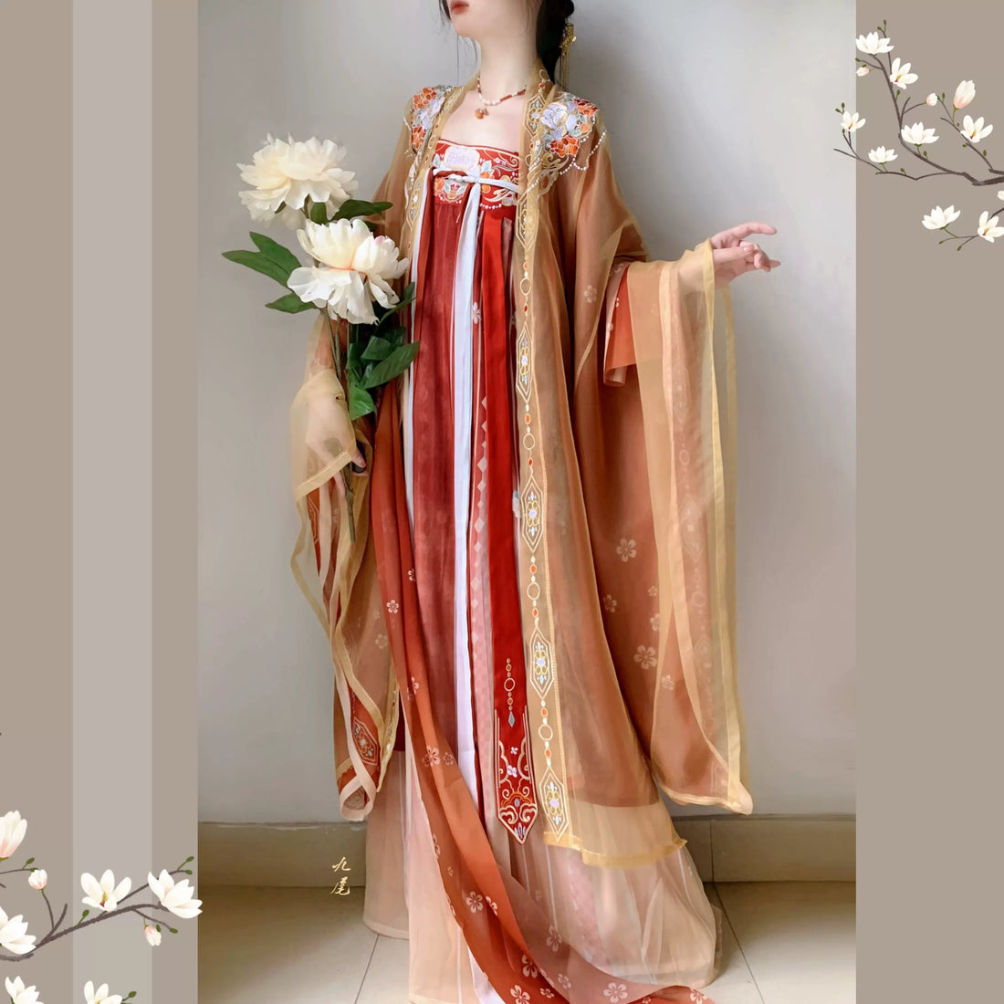 【Hanfu】Radiant Blossom Elegance | Song Chest - length skirthan fu Chinese han fu hanfu male tang dynasty clothes chinese hanfu tang dynasty outfits traditiona hanfu dress chinese hanfu chinese style dress dress fashion cheongsam dress q