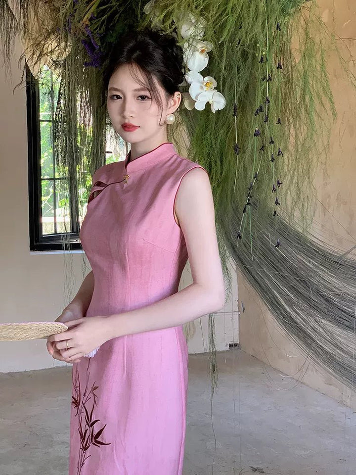 【Hanfu】Rose Petal Grace | Cheongsam/Qipaohan fu Chinese han fu hanfu male tang dynasty clothes chinese hanfu tang dynasty outfits traditiona hanfu dress chinese hanfu chinese style dress dress fashion cheongsam dress q