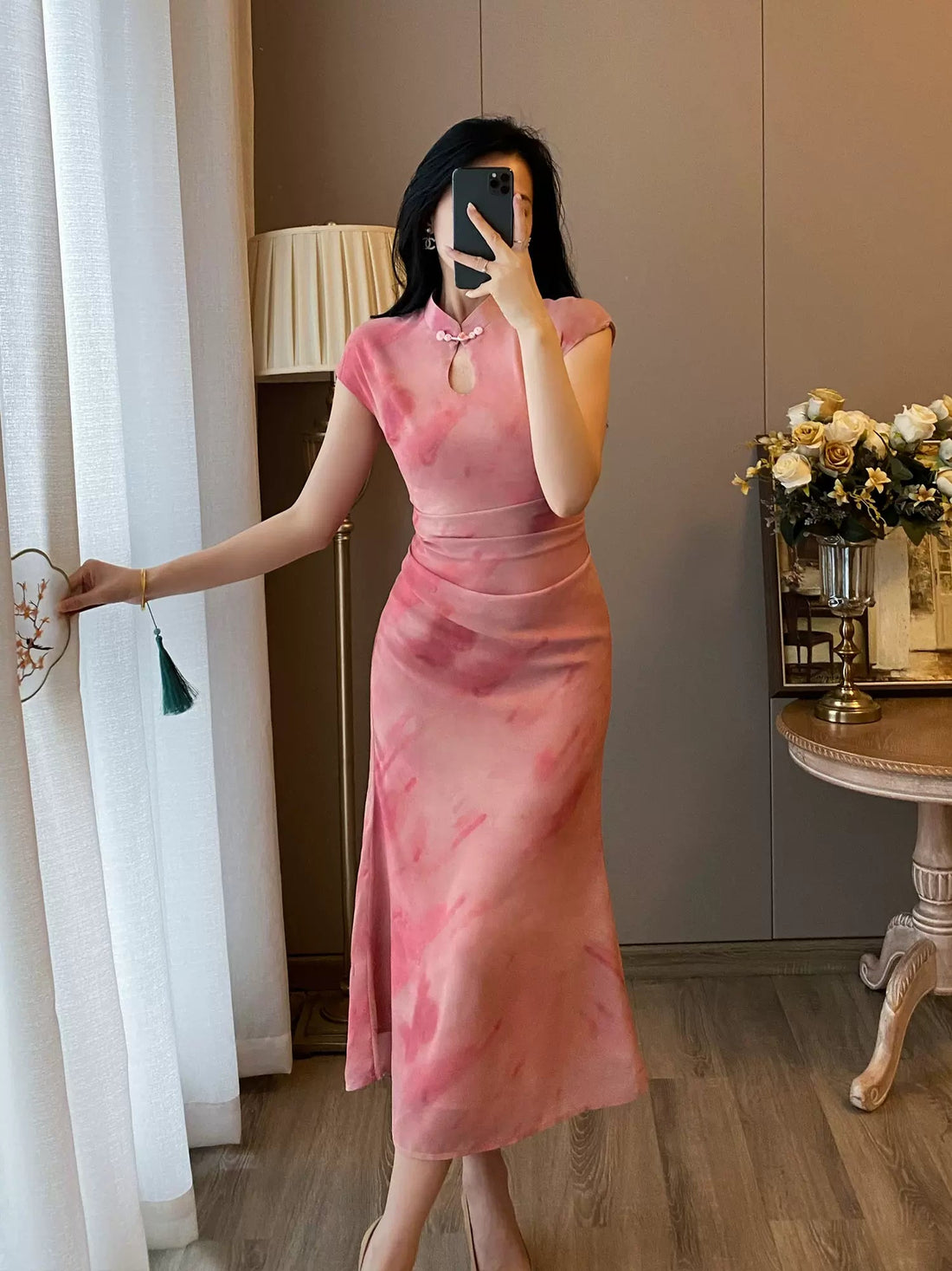 【Hanfu】Rosy Blush of Twilight | Cheongsam/Qipaohan fu Chinese han fu hanfu male tang dynasty clothes chinese hanfu tang dynasty outfits traditiona hanfu dress chinese hanfu chinese style dress dress fashion cheongsam dress q