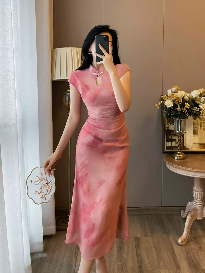 【Hanfu】Rosy Blush of Twilight | Cheongsam/Qipaohan fu Chinese han fu hanfu male tang dynasty clothes chinese hanfu tang dynasty outfits traditiona hanfu dress chinese hanfu chinese style dress dress fashion cheongsam dress q