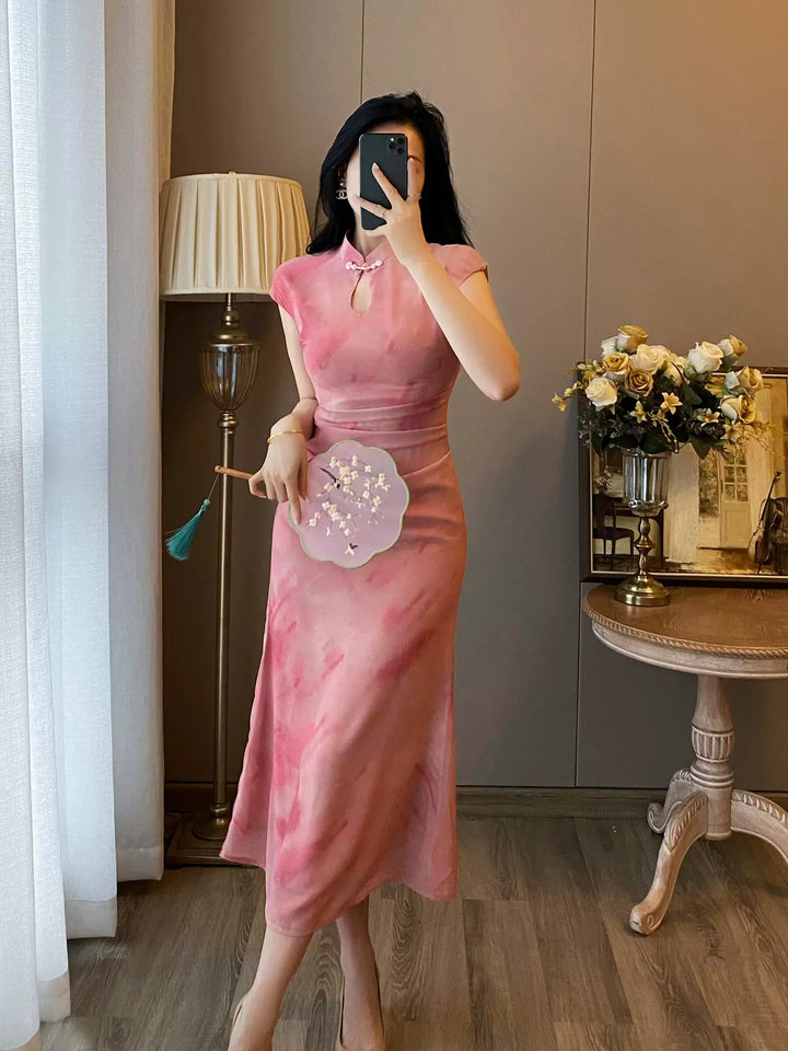 【Hanfu】Rosy Blush of Twilight | Cheongsam/Qipaohan fu Chinese han fu hanfu male tang dynasty clothes chinese hanfu tang dynasty outfits traditiona hanfu dress chinese hanfu chinese style dress dress fashion cheongsam dress q