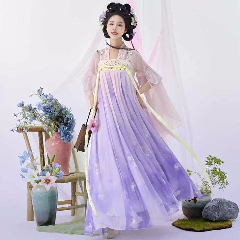 【Hanfu】Small clear lotus|Song chest - length skirthan fu Chinese han fu hanfu male tang dynasty clothes chinese hanfu tang dynasty outfits traditiona hanfu dress chinese hanfu chinese style dress dress fashion cheongsam dress q