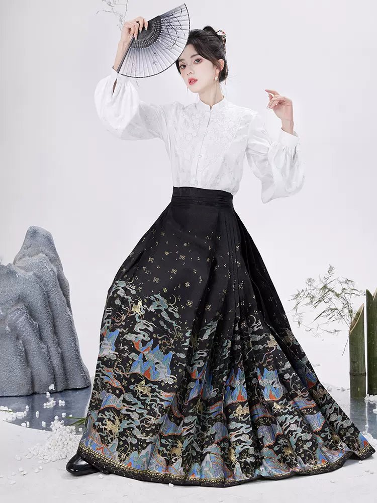 【Hanfu】Splendid Years Reflecting the Rosy Clouds |Mamian skirthan fu Chinese han fu hanfu male tang dynasty clothes chinese hanfu tang dynasty outfits traditiona hanfu dress chinese hanfu chinese style dress dress fashion cheongsam dress q