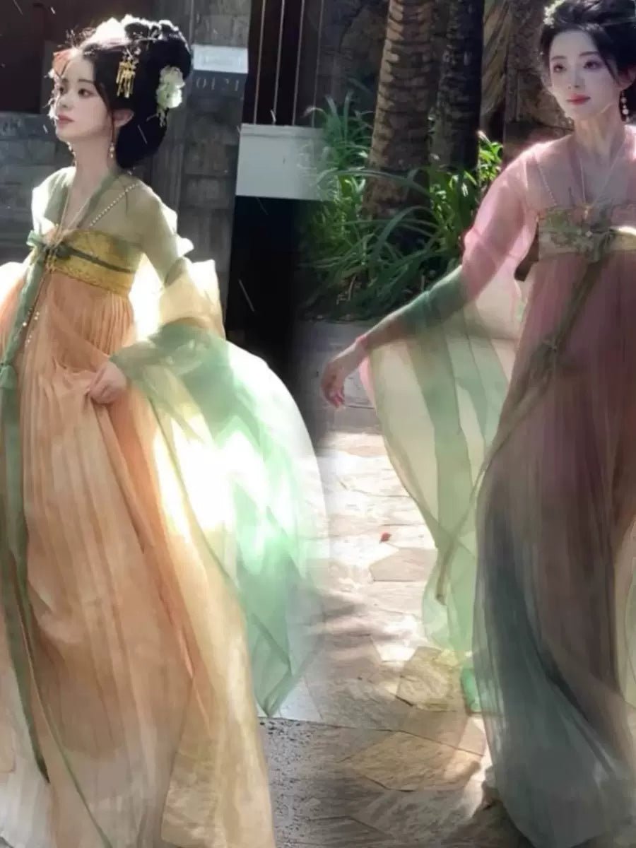 【Hanfu】Spring breeze dance|Tang chest - length pleated skirthan fu Chinese han fu hanfu male tang dynasty clothes chinese hanfu tang dynasty outfits traditiona hanfu dress chinese hanfu chinese style dress dress fashion cheongsam dress q