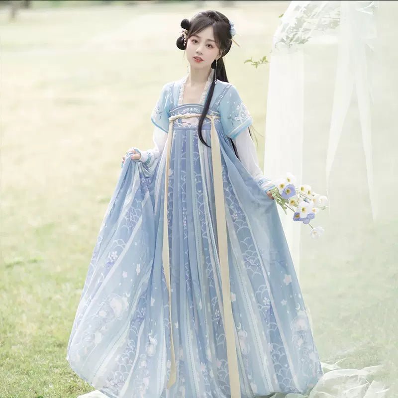 【Hanfu】Star and Moon Jellyfish | Tang Chest - Length skirthan fu Chinese han fu hanfu male tang dynasty clothes chinese hanfu tang dynasty outfits traditiona hanfu dress chinese hanfu chinese style dress dress fashion cheongsam dress q