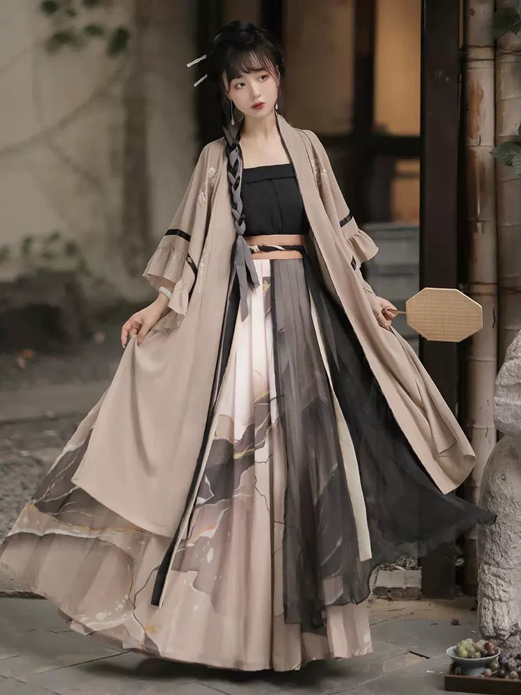 【Hanfu】Stopping clouds, falling moon|Song Waist - length skirthan fu Chinese han fu hanfu male tang dynasty clothes chinese hanfu tang dynasty outfits traditiona hanfu dress chinese hanfu chinese style dress dress fashion cheongsam dress q