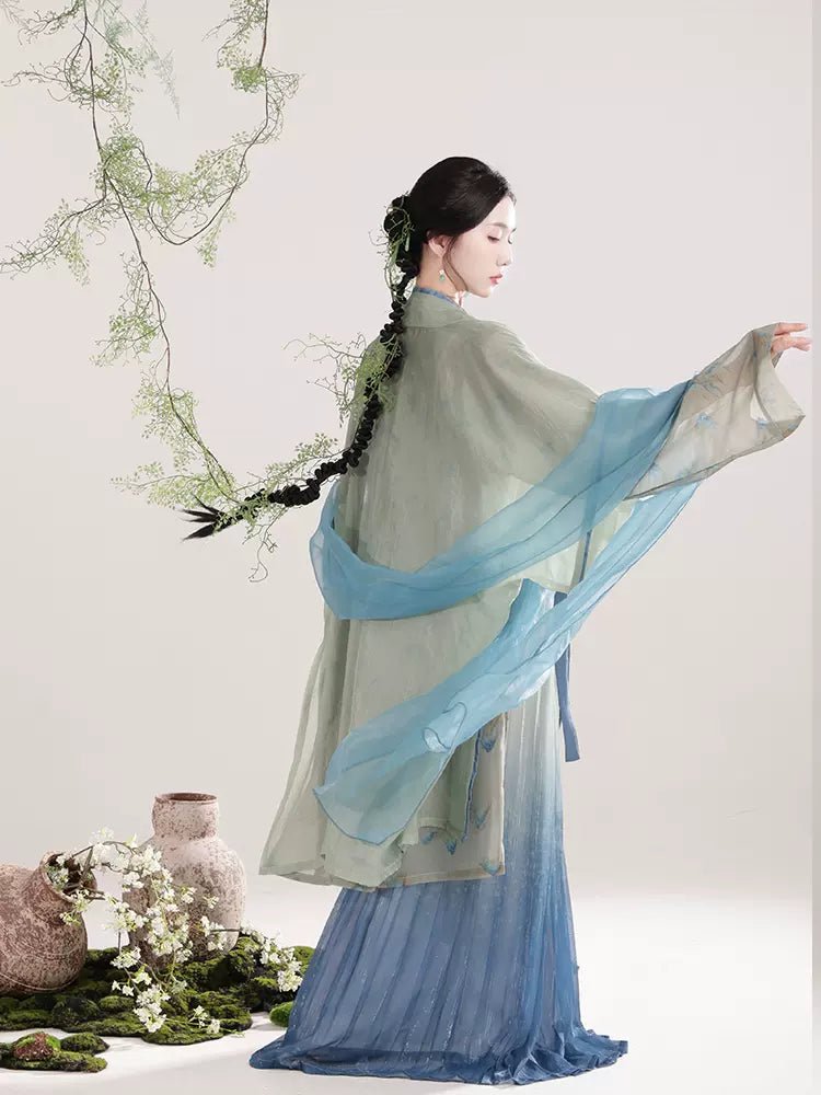 【Hanfu】The blue and black mountains in the distance|song pleated skirthan fu Chinese han fu hanfu male tang dynasty clothes chinese hanfu tang dynasty outfits traditiona hanfu dress chinese hanfu chinese style dress dress fashion cheongsam dress q