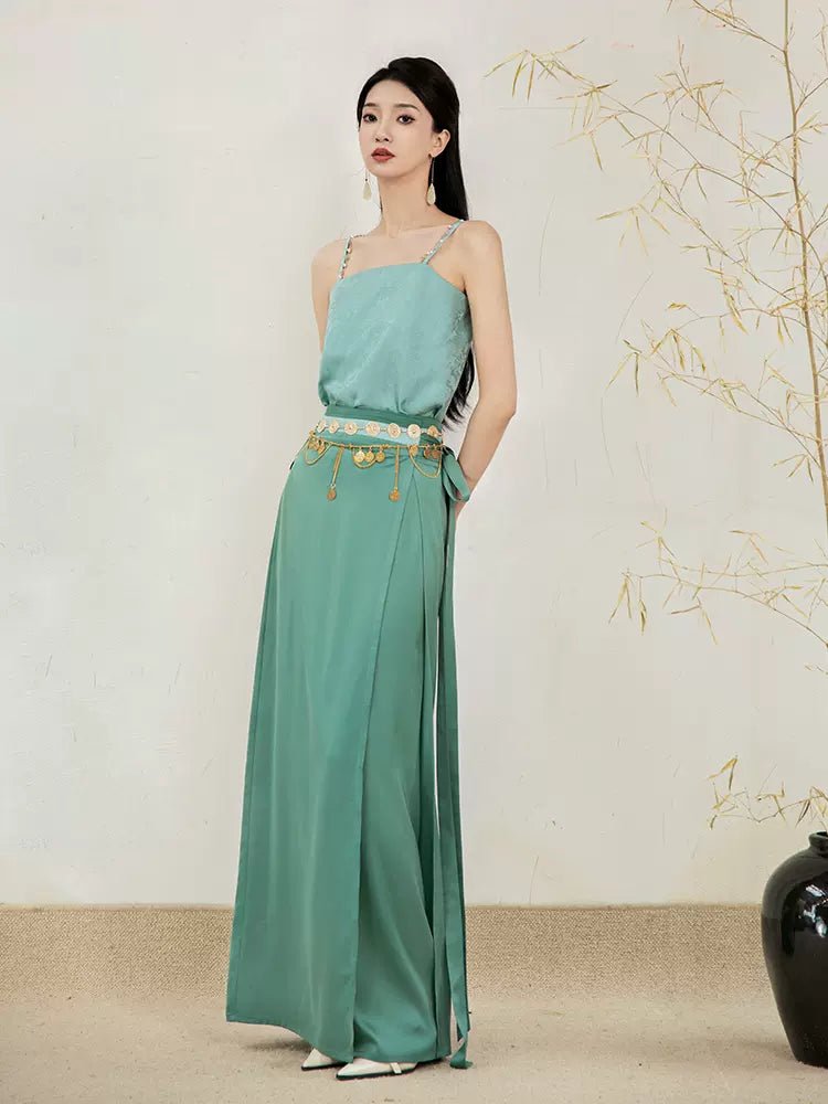 【Hanfu】The ethereal turquoise|Modern three - piece sethan fu Chinese han fu hanfu male tang dynasty clothes chinese hanfu tang dynasty outfits traditiona hanfu dress chinese hanfu chinese style dress dress fashion cheongsam dress q