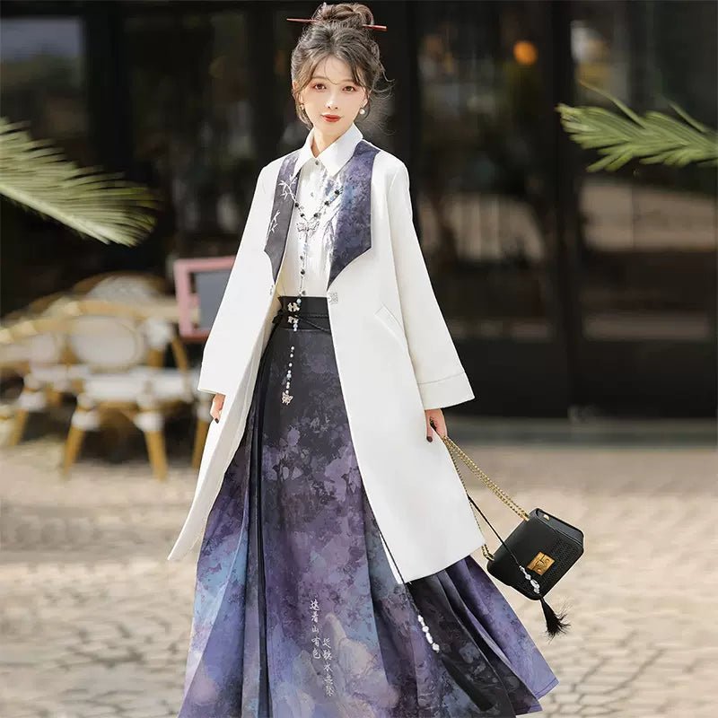 【Hanfu】The shadow of landscape painting|Modern horse - faced skirthan fu Chinese han fu hanfu male tang dynasty clothes chinese hanfu tang dynasty outfits traditiona hanfu dress chinese hanfu chinese style dress dress fashion cheongsam dress q