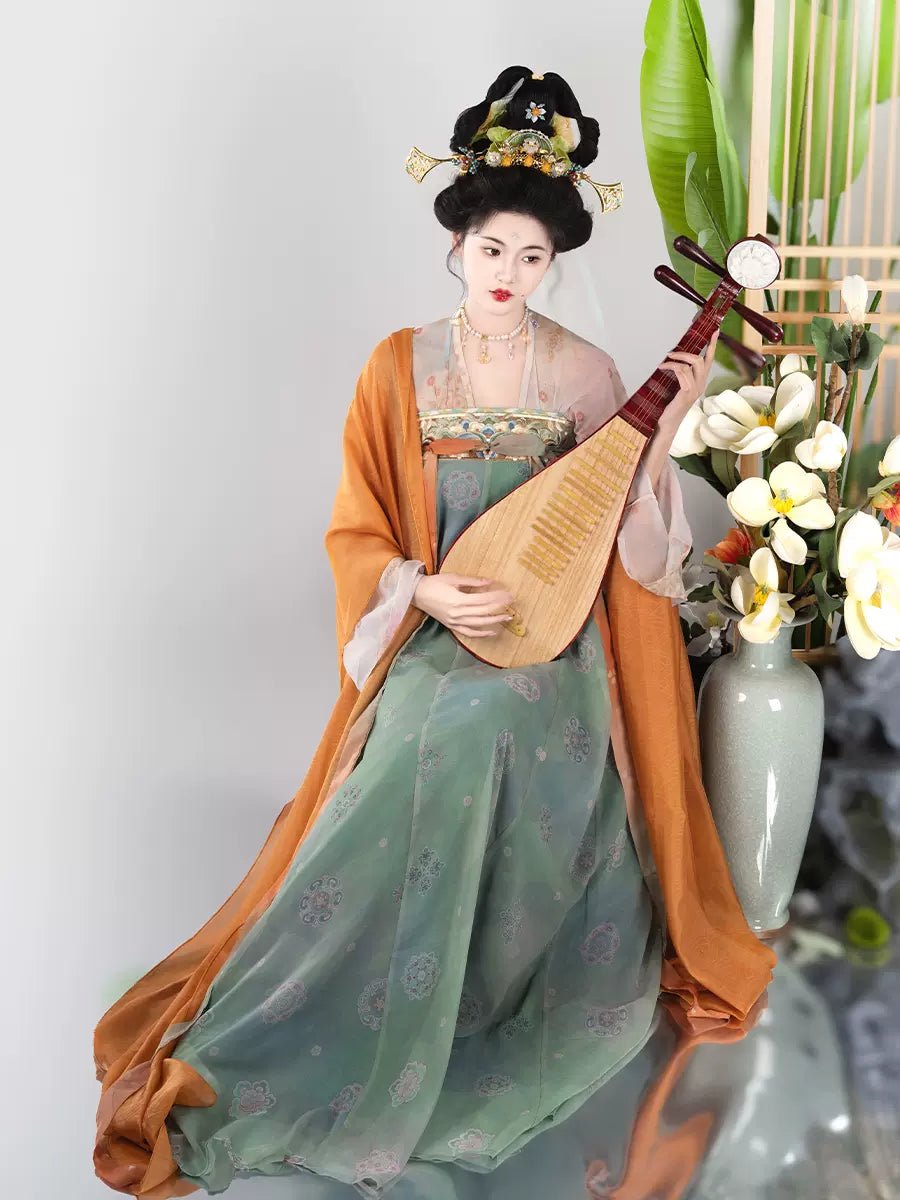 【Hanfu】Too Honorable for Words|Tang Chest - Length skirthan fu Chinese han fu hanfu male tang dynasty clothes chinese hanfu tang dynasty outfits traditiona hanfu dress chinese hanfu chinese style dress dress fashion cheongsam dress q