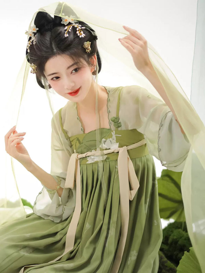 【Hanfu】Vibrant Green Charm | Tang Style Hanfuhan fu Chinese han fu hanfu male tang dynasty clothes chinese hanfu tang dynasty outfits traditiona hanfu dress chinese hanfu chinese style dress dress fashion cheongsam dress q