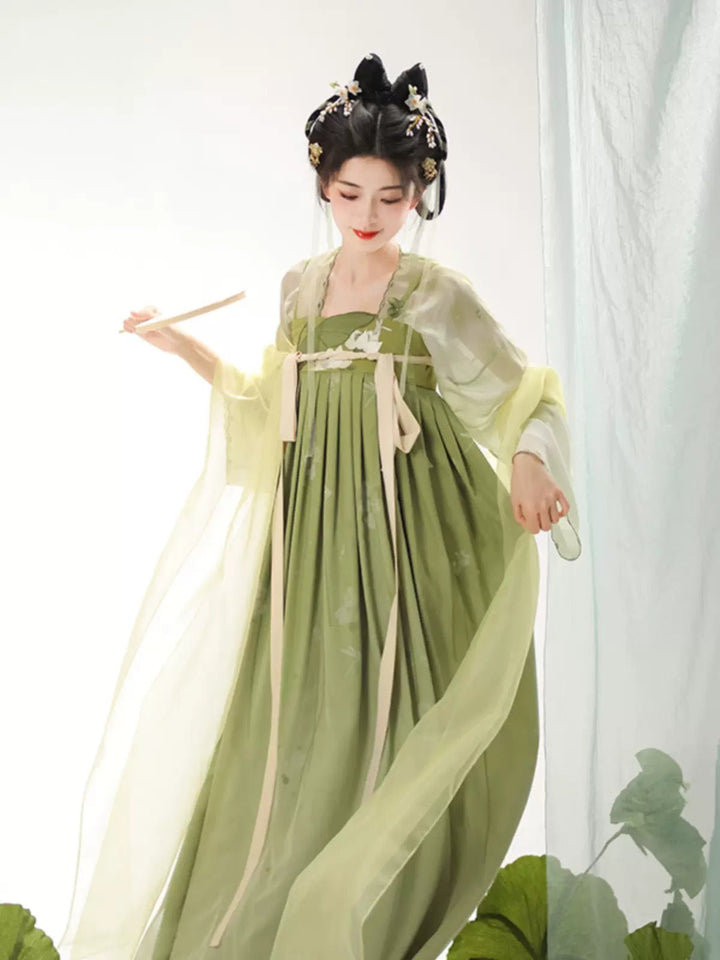 【Hanfu】Vibrant Green Charm | Tang Style Hanfuhan fu Chinese han fu hanfu male tang dynasty clothes chinese hanfu tang dynasty outfits traditiona hanfu dress chinese hanfu chinese style dress dress fashion cheongsam dress q