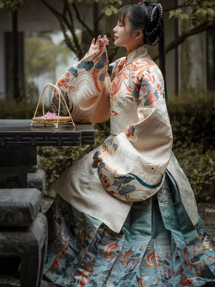 【Hanfu】Whispering Blossoms | Ming Style Hanfu - Hanrongproduct_type#Hanrong【Hanfu】Whispering Blossoms | Ming Style Hanfu