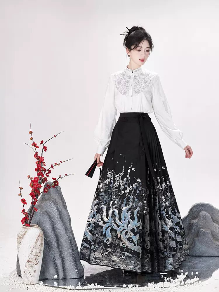 【Hanfu】Whispering Pines and Bamboo Dew | Mamian skirthan fu Chinese han fu hanfu male tang dynasty clothes chinese hanfu tang dynasty outfits traditiona hanfu dress chinese hanfu chinese style dress dress fashion cheongsam dress q