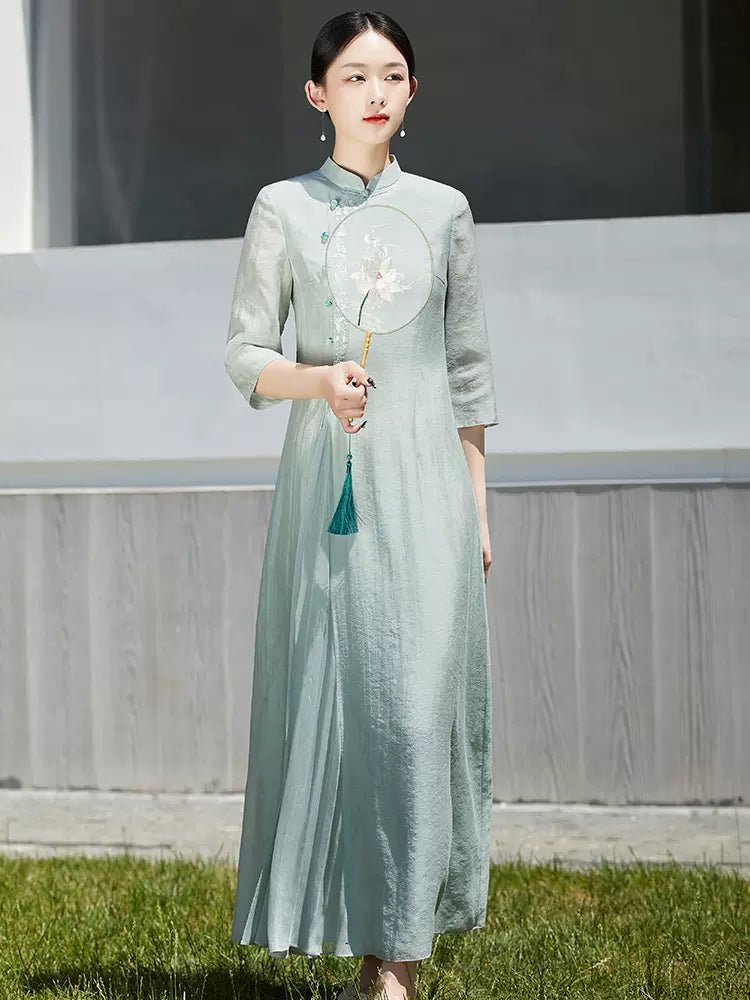 【Hanfu】Whispering Willows in Spring | Cheongsam/Qipaohan fu Chinese han fu hanfu male tang dynasty clothes chinese hanfu tang dynasty outfits traditiona hanfu dress chinese hanfu chinese style dress dress fashion cheongsam dress q