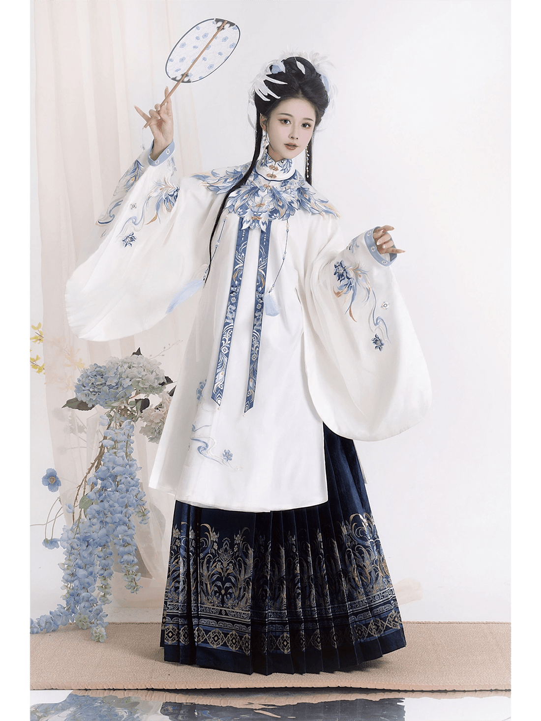 【Hanfu】Whispers of Blue Petals | Ming Style Hanfuhan fu Chinese han fu hanfu male tang dynasty clothes chinese hanfu tang dynasty outfits traditiona hanfu dress chinese hanfu chinese style dress dress fashion cheongsam dress q