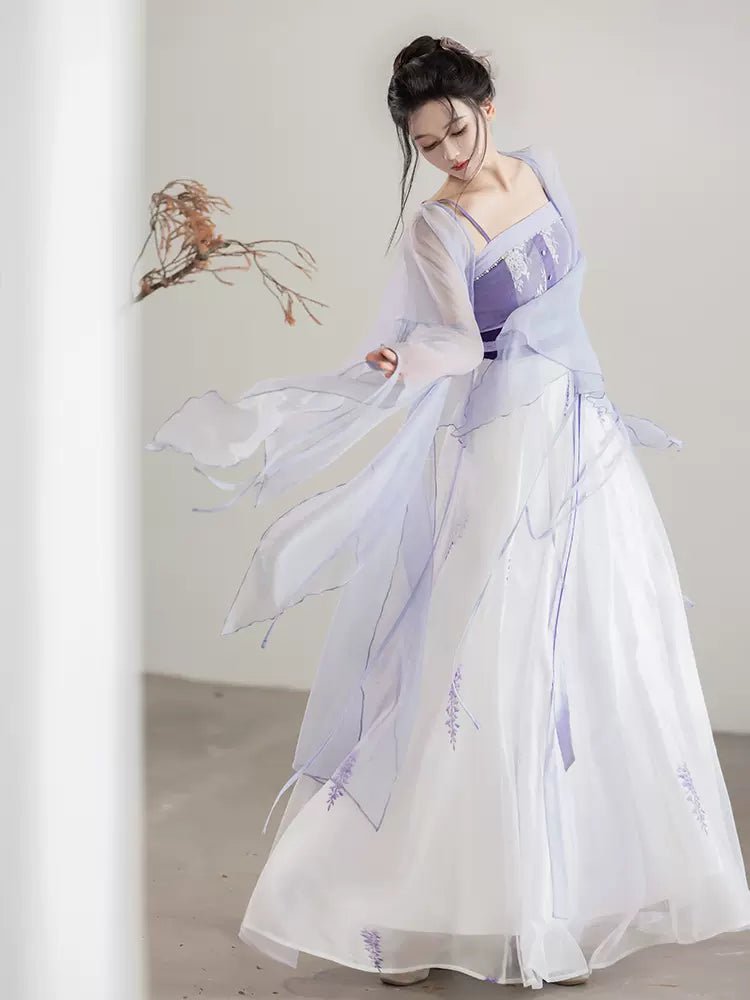 【Hanfu】﻿Wisteria flower cluster|紫藤花序han fu Chinese han fu hanfu male tang dynasty clothes chinese hanfu tang dynasty outfits traditiona hanfu dress chinese hanfu chinese style dress dress fashion cheongsam dress q