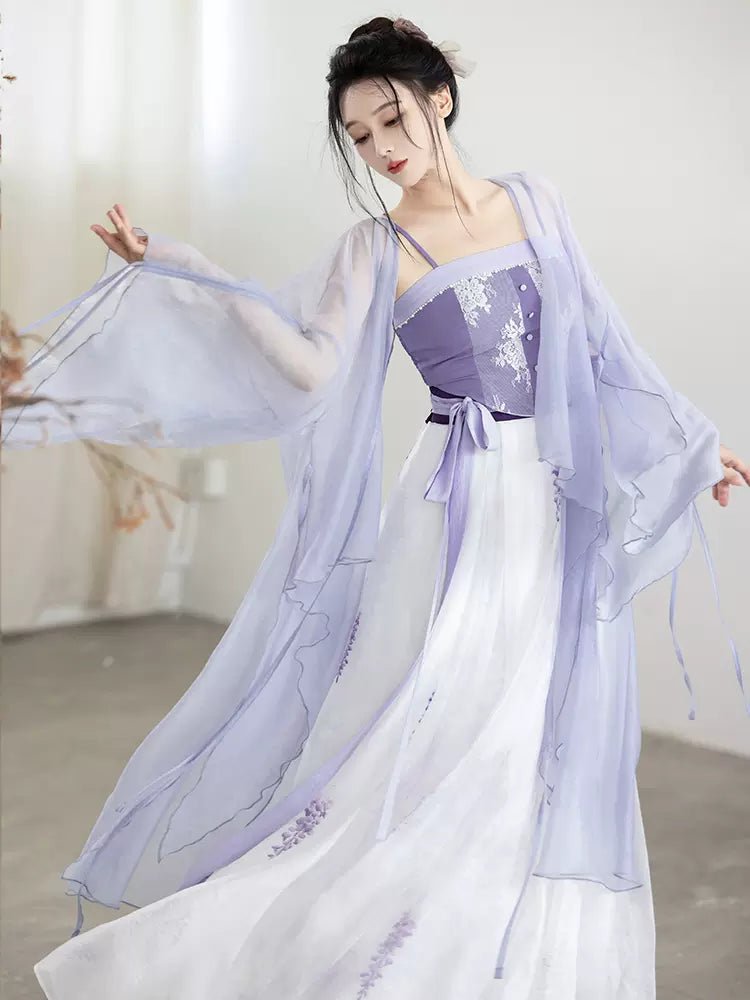 【Hanfu】﻿Wisteria flower cluster|紫藤花序han fu Chinese han fu hanfu male tang dynasty clothes chinese hanfu tang dynasty outfits traditiona hanfu dress chinese hanfu chinese style dress dress fashion cheongsam dress q